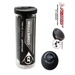 Dunlop Competition Squash Balls 3 Ball Tube