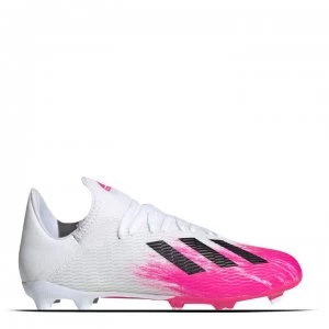 adidas X 19.3 Childrens FG Football Boots - White/ShockPink