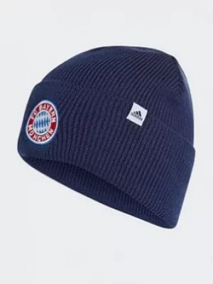 adidas Fc Bayern Beanie, Blue/White, Size M/L, Men