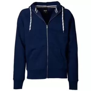 Tee Jays Mens Full Zip Hooded Sweatshirt (XL) (Navy Blue)