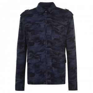 Firetrap Camo Shacket Mens - Navy Camo