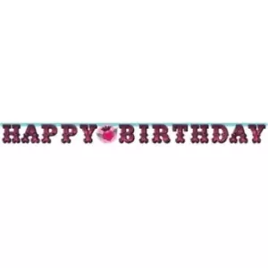 Letter Banner Rocker Girl Happy Birthday