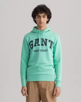 GANT Men Logo Hoodie (L) Green