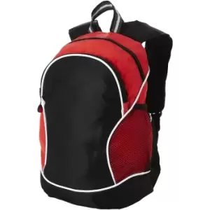 Bullet Boomerang Backpack (29 x 18 x 42 cm) (Solid Black/Red)