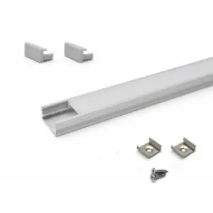 Moderix - LED Aluminium Profile Corner 1M For LED Strip Light With Milky Cover - Pack of 10