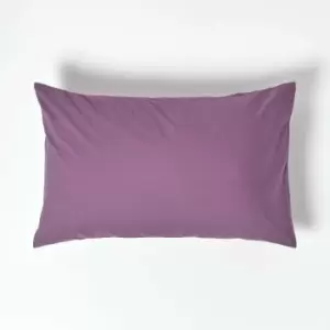 Grape Egyptian Cotton Housewife Pillowcase 200 Thread Count, Standard Size - Grape - Grape - Homescapes