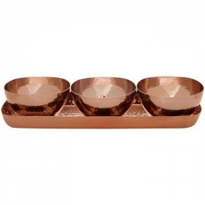 Hotel Collection Nibble Bowls On Tray Set of 3 - COPPER