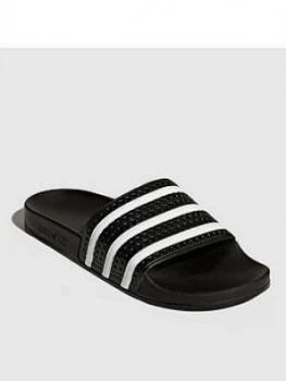 adidas Originals Adilette Slides - Black/White, Size 9, Men