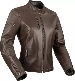 Segura Laxey Ladies Motorcycle Leather Jacket, brown, Size 38 for Women, brown, Size 38 for Women