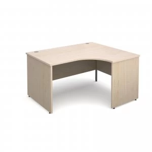 Maestro 25 PL Right Hand Ergonomic Desk 1400mm - Maple Panel Leg desig