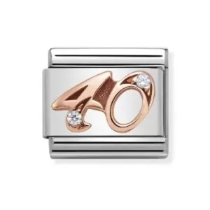 Nomination Classic Rose Gold Number 40 Charm