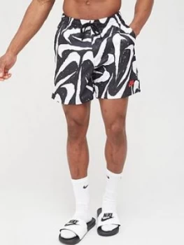 Nike Sportswear All Over Print Woven Shorts - Black, Size S, Men