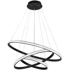 Merano - Clovis Integrated LED Pendant Ceiling Light Dimmable Sandy Black Aluminium LED 62W 3586Lm 3000K