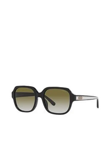 Coach Black Rectangle Sunglasses Black UTXBL Unisex