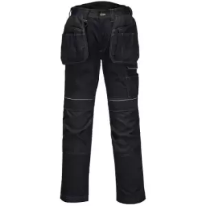 Portwest Mens PW3 Work Holster Trousers (36R) (Black) - Black