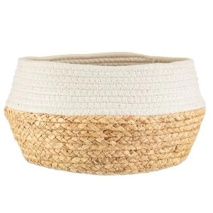 Sass & Belle White Dip Rope & Grass Basket