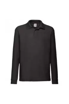 Long Sleeve Pique Polo Shirt