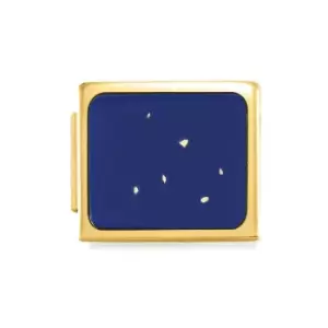 Nomination GLAM Gold Lapis Lazuli Square Charm