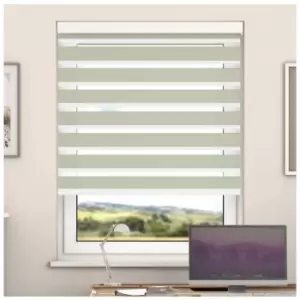 Day And Night Zebra Roller Blind with Cassette(Vanilla, 150cm x 220cm)