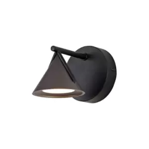 Dome Wall Lamp 1 Light, 1 x 3W LED, 3000K, 110lm, Sand Black, Grey