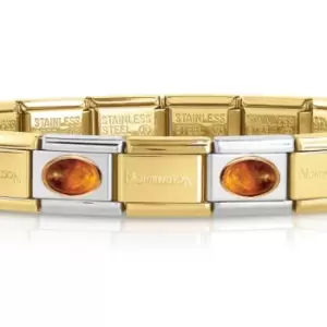 Nomination Classic Gold Amber Charm Bracelet