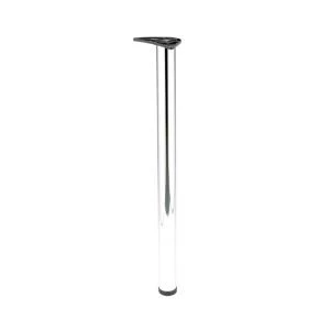 BQ H860mm Chrome effect Galvanized Worktop support leg