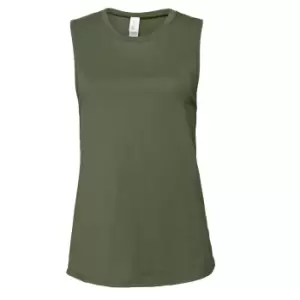 Bella + Canvas Womens/Ladies Muscle Jersey Tank Top (L) (Military Green)