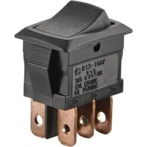 Toggle switch 250 V AC 6 A 2 x OnOn SCI R13 166PB