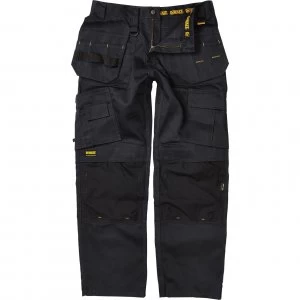 DEWALT Mens Pro Tradesman Work Trousers Black 36" 31"