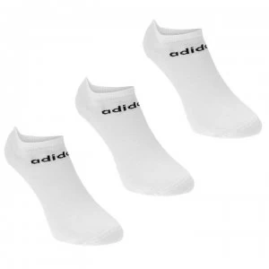 adidas Low Cut 3 Pack No Show Socks - White/Black