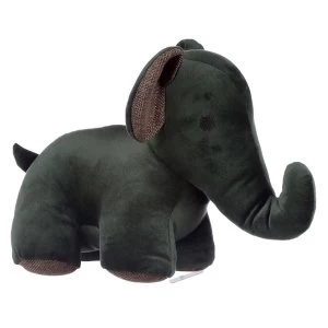 Green Velvet Elephant Door Stop