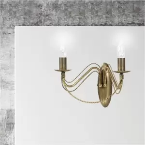 Tori Gold Candle Wall Lamp 2x E14