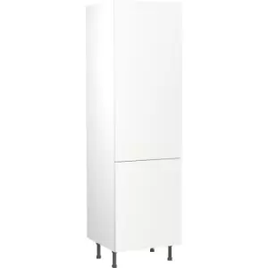 Kitchen Kit Flatpack Slab Kitchen Cabinet Tall Larder Unit Ultra Matt 600mm in White MFC