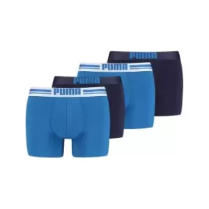 Puma 4 Pack Logo Boxers Mens - Blue