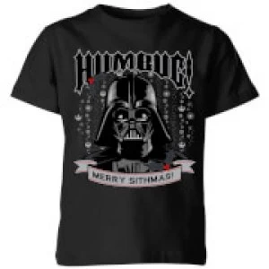 Star Wars Darth Vader Humbug Kids Christmas T-Shirt - Black - 9-10 Years