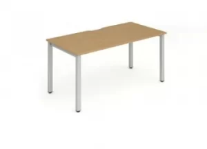 Trexus Bench Desk Individual Silver Leg 1400x800mm Oak Ref BE133