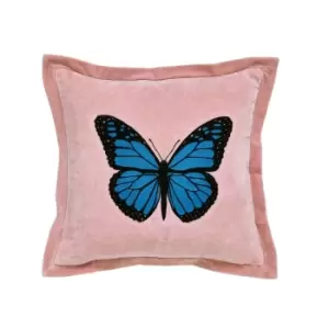 Ted Baker Butterfly Embroidered Cushion 45cm x 45cm, Blush