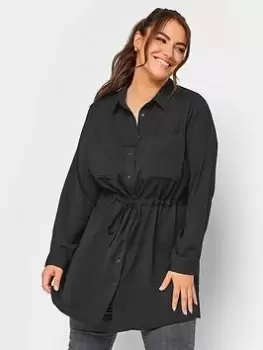 Yours Utility Tunic Black, Size 30-32, Women