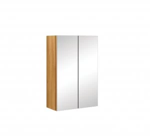 Wickes Talana Walnut Wall- Hung Hung Mirror Storage Unit - 400mm