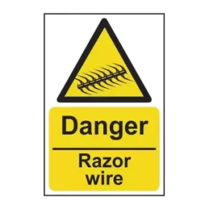 Danger Razor Wire - Sav (400 x 600mm)