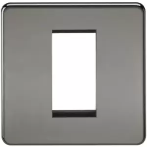 KnightsBridge Screwless 1G Modular Faceplate - Black Nickel