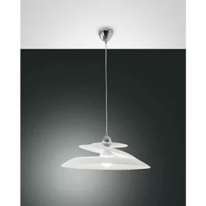 Fabas Luce Aragon Dome Pendant Ceiling Lights White Glass, E27