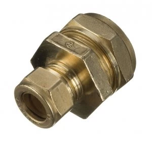 Wickes Brass Compression Reduced Coupling - 15 x 12mm