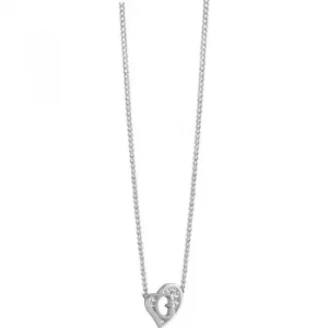 Ladies Guess Rhodium Plated G Hearts Necklace