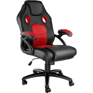 Gaming chair - Racing Mike - office chair, computer chair, ergonomic chair - black/red - black/red