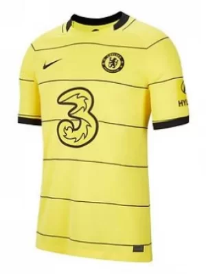 Nike Mens Chelsea 21/22 Away Short Sleeved Stadium Jersey, Yellow, Size L, Men