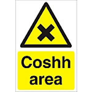 Warning Sign Coshh Area Fluted Board 60 x 40 cm