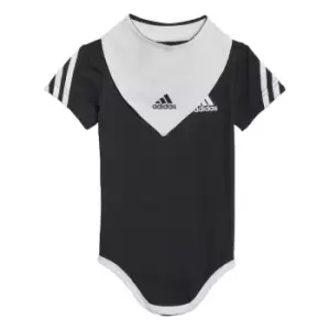 adidas 3-Stripes Onesie with Bib Kids - Black