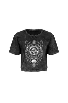 Aureate Pentagram Oversized Crop Top