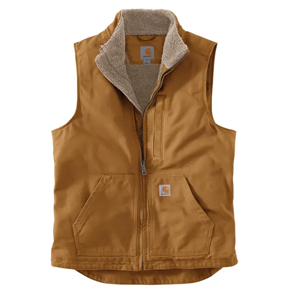 Carhartt Duck Mock Neck Vest, brown, Size S